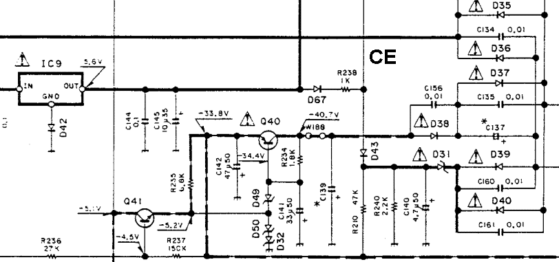 [Schematic excerpt of power supply section]