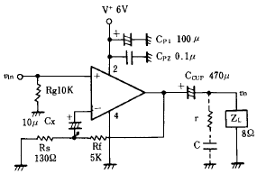 [Gain-reduced NJM2073 circuit]